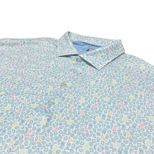 johnnie-O Polo Shirt Mens Large UPF 50 Stretch Golf Tropical Cocktail‎ Vacation